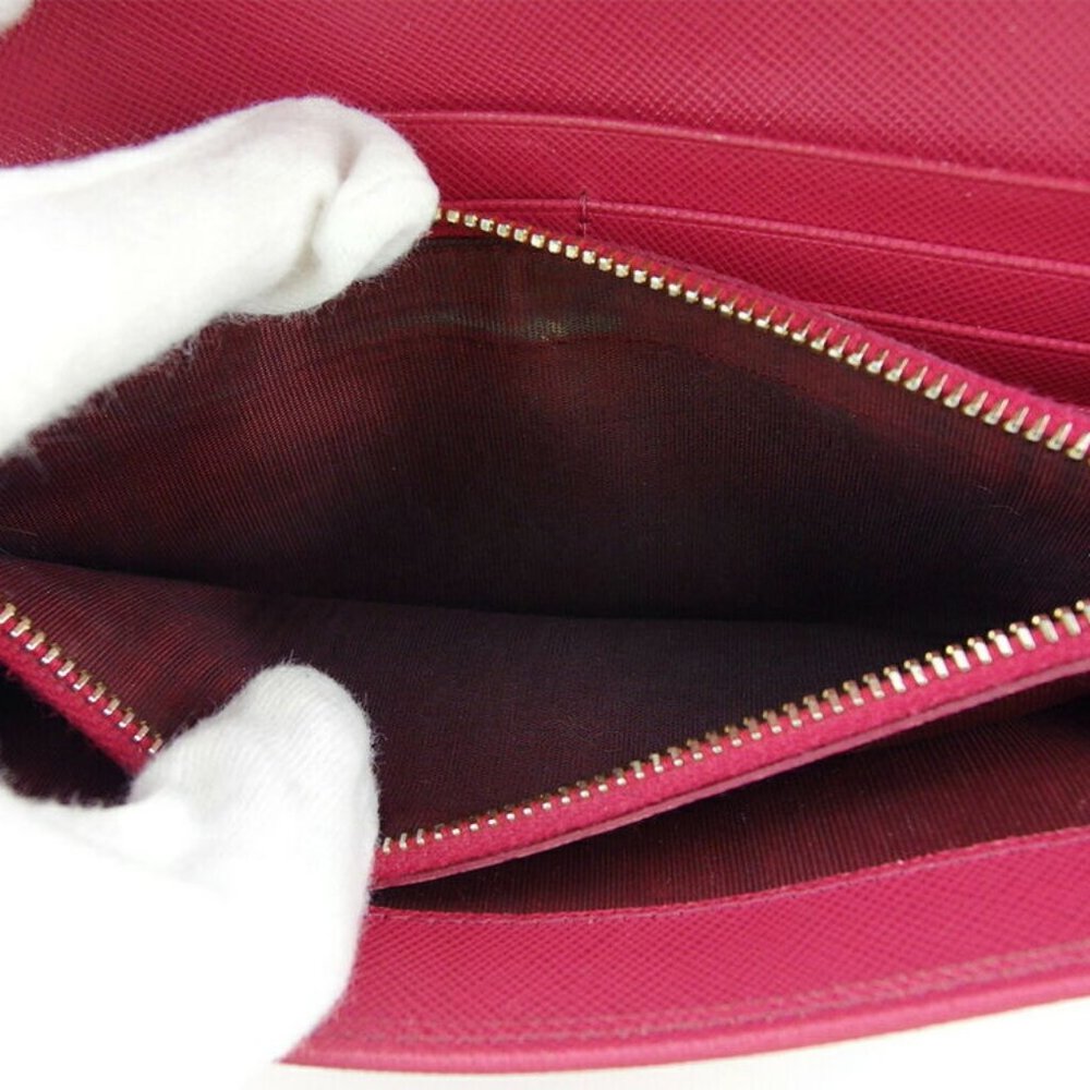 PRADA Purse Ribbon Pink Safiano Leather Auth USED T18178 - Picture 5 of 8
